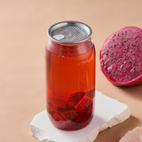 Boîtes en plastique transparentes jetables avec logo personnalisé Nouveau design pour gâteau, smoothie, thé, jus de fruits, soda, couvercles entièrement ouverts, style simple