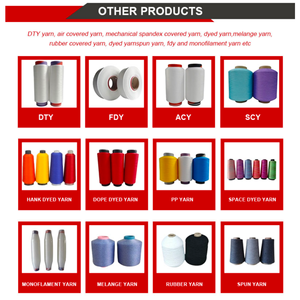 High Color Fastness High Bulk Elastic Nylon 6 Segmento Tingido Fio Leite Seda para Tecelagem Tricô Stretch T-shirt - Product Image 5