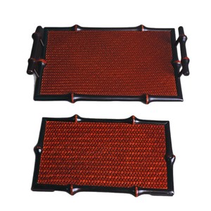 Bamboo Storage Tray Rectangle Multifunction <b>Desk</b> Tableware Oriental Style Standing Type Part Number 9195 - Product Image 5