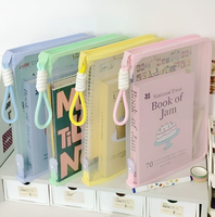 Nueva Llegada: Bolsa de Archivo de Gran Capacidad en Color Caramelo, Bolsa de Mano Transparente con Cierre para Documentos A4, Exámenes y Libros.