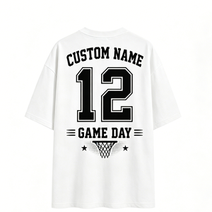T-shirt personnalisé pour maman de joueur de basket, nom et numéro d'équipe, esprit d'équipe, vêtement de supporter, tenue de jour de match - Product Image 6
