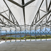 Tente rétractable d'extérieur pliable résistante aux UV et imperméable avec toit en PVC pour événements et utilisation en restauration