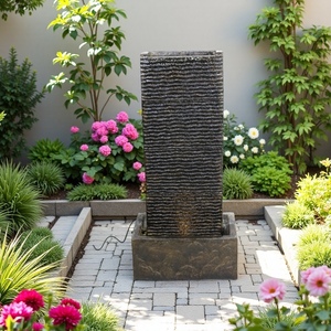 Meilleure vente résine <span class=keywords><strong>pierre</strong></span> cascade fontaine artificielle pluie eau rideau <span class=keywords><strong>jardin</strong></span> ornement pour extérieur cour affichage - Product Image 2