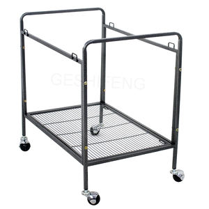 Buiten Ijzeren Vogelhuis En Grote Ijzeren Papegaai Vogelkooi Zwart Metalen Draad Grote Draagbare Grote Gemakkelijk Bewegende Vogelkooi Met Wielen - Product Image 6