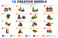 Set Blok Bangunan STEM Edukatif 40-Piece Tema Robot ABS Mainan Konstruksi DIY untuk Anak-anak dengan Kotak Penyimpanan OEM/ODM Tersedia