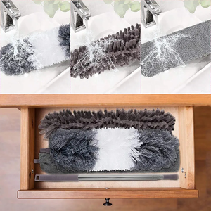 Maniglia per la stanza spolverata per la casa rimovibile per la pulizia della spazzola per il bagno ventilatore da soffitto alto con pennelli telescopici in microfibra 9 pz - Product Image 2