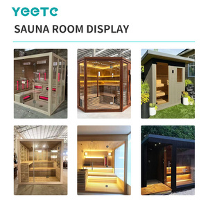 Salle de sauna préfabriquée modulaire YEETE en bois de pruche avec verre de 8 mm, installation clé en main, choix du <span class=keywords><strong>d</strong></span>éveloppeur, pour <span class=keywords><strong>bien</strong></span>-être multi-unités et actif immobilier - Product Image 5