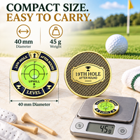Alat Bantu Baca Kemiringan Lapangan Golf Desain Khusus dengan Level Gelembung Logam untuk Toko Profesional, Klub, dan Turnamen, Grosir Langsung dari Pabrik