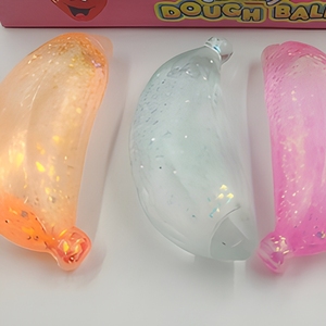 Juguete Sensorial Antiestrés de Malta con Purpurina Colorida para Niños, Suave y Blandito, con Forma de Plátano, para Aliviar la Ansiedad - Product Image 4