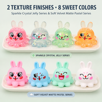 Figurine Lapin Personnalisée avec Logo, Jouet Animal en Gros, Cadeau Promotionnel Lapin, Figurine Sensorielle Douce au Toucher, Fourniture OEM pour Événements, Collection