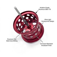 Service d'usinage CNC de haute précision, usinage par rotation sur mesure en alliage d'aluminium 6061-T6, accessoires de moulinet de pêche modifiés, anodisation