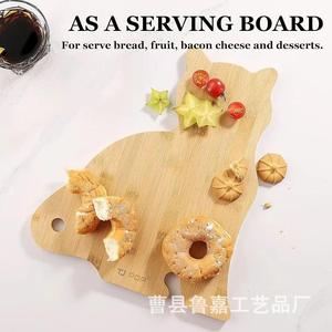 Tabla de cortar de madera con forma de gato Tj Pop, tabla de queso de bambú para cocina, utensilios para frutas, verduras y embutidos - Product Image 2