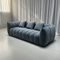 Canapé modulaire en forme de citrouille française OEM, canapé droit en tissu pour salon, villa, école, appartement