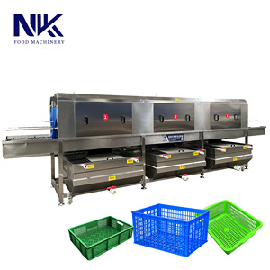 <span class=keywords><strong>Machine</strong></span> de nettoyage entièrement automatique pour paniers alimentaires, équipement de nettoyage haute pression pour paniers en plastique - Product Image 1
