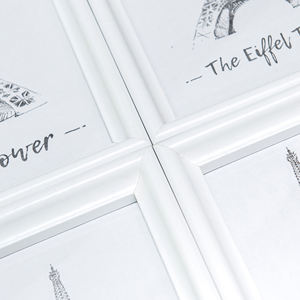 न्यूनतम डिजाइन के साथ बहु-रंग पर्यावरण के अनुकूल लकड़ी के फोटो फ्रेम हल्के वाटरप्रूफ दीवार-हैंगिबल सजावटी फर्नीचर - Product Image 3