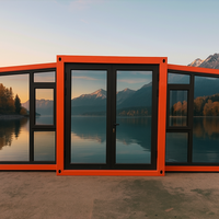 Maison préfabriquée écologique en acier extensible de 20 pieds, maison modulaire portable de luxe, mini-maison, villa mobile en acier, 1, 2 ou 3 chambres