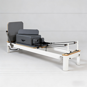 Meilleur prix, logo OEM, vente en gros, <span class=keywords><strong>lit</strong></span> de réforme Pilates en aluminium blanc de haute qualité, pour studio commercial/maison - Product Image 1