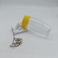 350g 480g 500g pour bouteille de miel extrudée en plastique transparent avec bouchon de valve en silicone emballage de pot de miel de qualité alimentaire bouteille à presser