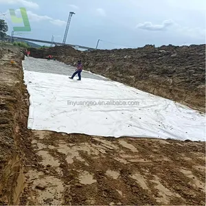 White Black Geo Textile Roll Customized Size 100gsm PP PET Nonwoven Geotextile Fabric For Slope Protection