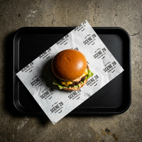 Papier alimentaire résistant à la chaleur, enduit de PE, imprimé en offset couleur personnalisée, écologique, biodégradable, imperméable et résistant à la graisse, pour hamburgers