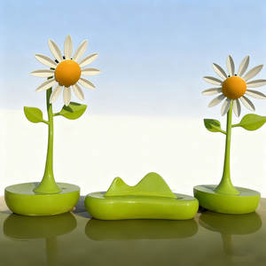 LED Lighted Durable Sunflower Bench Modern Design Waterproof & Eco-Friendly FRP/GRC Outdoor Public <b>Waiting</b> Bench for Malls Parks - Product Image 3