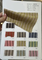 Europäischer Flachs-Kreppstoff, Reiner Gestreifter Leinenstoff, Waschbar, Organisches Französisches Leinen-Textil für Kleidung, Hemden, Hosen, Röcke