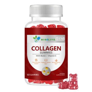 Çin Fabrikası Vegan Hidrolize Kolajen Jelibonları 1000mg Özel Formül Cilt Beyazlatma İçin Biotin ve C Vitamini - Product Image 1