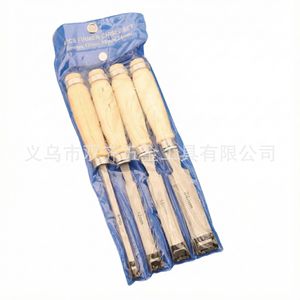 Woodworking Chisel Set 6mm 12mm 18mm 24mm Straight Tip Wooden Handle Carving Tool For Woodworking Diy - Product Image 5