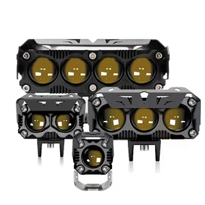 Accesorios para sistema de iluminación de motocicleta, luz de faro Led, haz Alto y Bajo, doble color, <span class=keywords><strong>Mini</strong></span> bombilla led de 4 ojos - Product Image 2