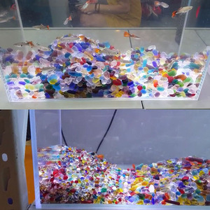 حوض للأسماك أسفل الرمال حوض السمك الديكور المناظر الطبيعية ساعة رملية أسفل الرمال السائبة حجر الكريستال - Product Image 3