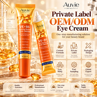 Crème Contour des Yeux Raffermissante Coréenne Vitamine E B5 Marque Blanche Hydratante Anti-Rides Anti-Cernes pour Femmes Peaux Sèches/Sensibles 30g