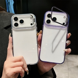 ตัวยึดกล้องป้องกันรอยขีดข่วนเคสโทรศัพท์แบบใส TPU ด้านหลังเคสโทรศัพท์ PC สำหรับ iPhone 17 17 Pro Max 17 Pro Air - Product Image 3