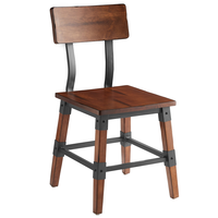 Tables et chaises en bois de style industriel européen pour restaurants et cafés pour les clients et les propriétaires de cafés