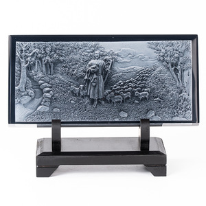 Shepherd And Sheep Scene Crystal Display Table European Pastoral Style <b>Desk</b> Decoration <b>Craft</b> - Product Image 1