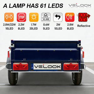 Feux arrière LED <span class=keywords><strong>pour</strong></span> remorque, homologués ECE, étanches, <span class=keywords><strong>pour</strong></span> remorque, fourgonnette, camion - Product Image 6