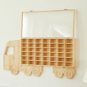 ชั้นวางของในรถยนต์แบบไม้จริงหลายช่อง ชั้นวางของติดผนังสำหรับเก็บของเล่น ชั้นวางของหลายชั้นสำหรับโชว์โมเดล กล่องสุ่ม Dumex ชั้นวางของแบบไม่ทอ - Product Image 4