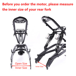 Kit de conversion de moteur de moyeu arrière à rayons pour vélo électrique, vélo à pneus larges 20 pouces, 100 km/h, 60V, 72V, 5000W, DGWZ - Product Image 6