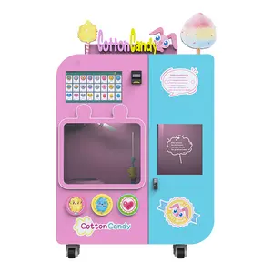 A full-automatic small cotton candy vending machine candy cotton for cotton candy machine mini