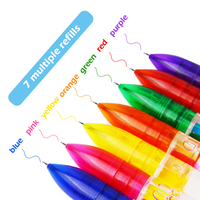 Stylos à barboteur sensoriels à mouvement liquide coloré