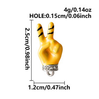 Collier et Bracelet Tendance en Acier Inoxydable Plaqué Or avec Accessoires DIY Colorés en Forme de Cœur 3D, Main, Tour, Château, Poisson et Crevette