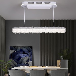 Lámpara de Techo de Cristal Estilo Francés para Comedor, Ventilador de Techo de Lujo Ligero Estilo Nórdico para Sala de Estar, Nuevo Estilo 2025, Inteligente y Sencillo - Product Image 4
