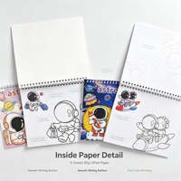 Livre de coloriage pour enfants à spirale, carton artistique 250g avec pelliculage brillant. Livre d'activités de coloriage pour la vente en gros.