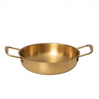 Casserole en cuivre de qualité commerciale, capacité 1-2L, portable pour cuisinières à gaz et à induction, pour buffet et restauration