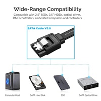 Cable SATA a ESATA Premium de 50 cm de Cobre Puro con Cierre de Seguridad, Doble Blindaje para Transferencia de Datos de Disco Duro/SSD Externo en PC/Portátil