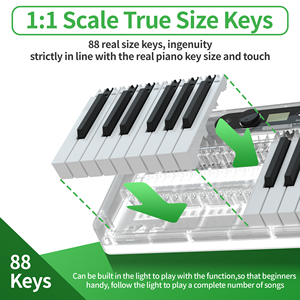 ZB200 중국 악기 제조업체 보라 공장 인기 디지털 피아노 접이식 피아노 휴대용 간편 운반 멋진 음색 - Product Image 4