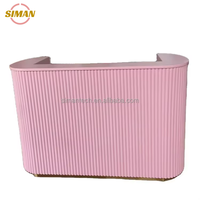 Siman personnalisable haute qualité rose bois clou Spa réception moderne petit Design pour Salon de beauté salon de coiffure hôtels centres commerciaux