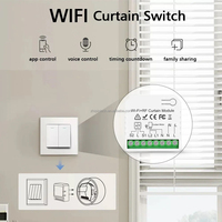 Interruptor Inteligente para Cortinas ZP Tuya WiFi RF 433MHz 110V 120V 220V 240V Control Remoto Inalámbrico / Manual / Control por Voz para Motor de Persianas