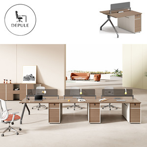 Estación de Trabajo Colaborativa Moderna para 4-6 Personas, Escritorio Modular para Oficina, Conjunto de Escritorio para Personal, Oficina de Foshan - Product Image 3