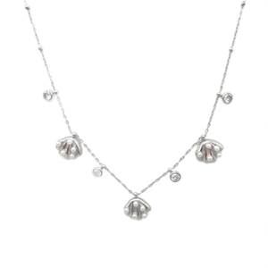 Collier pendentif en acier inoxydable avec breloques en coquillage et perles pour femmes, bijoux raffinés - Product Image 2