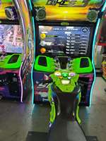 Simulateur de course de moto à monnayeur, borne d'arcade avec écran LCD 50 pouces et lecteur de billets pour usage commercial